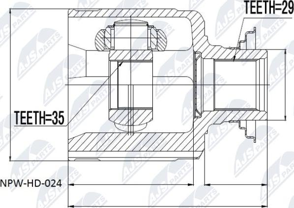 NTY NPW-HD-024 - Jeu de joints, arbre de transmission cwaw.fr