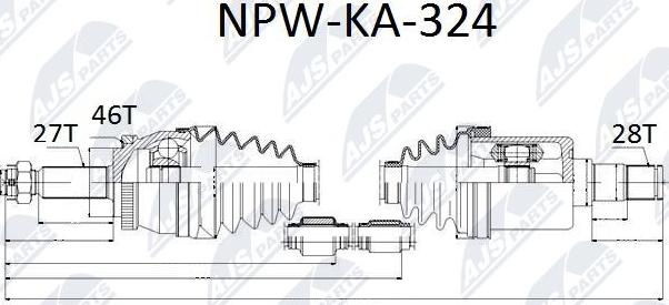 NTY NPW-KA-324 - Arbre de transmission cwaw.fr