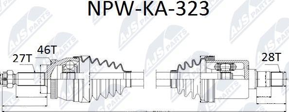 NTY NPW-KA-323 - Arbre de transmission cwaw.fr