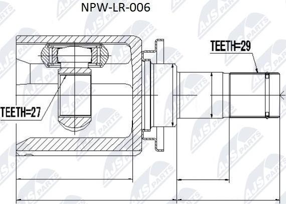 NTY NPW-LR-006 - Jeu de joints, arbre de transmission cwaw.fr