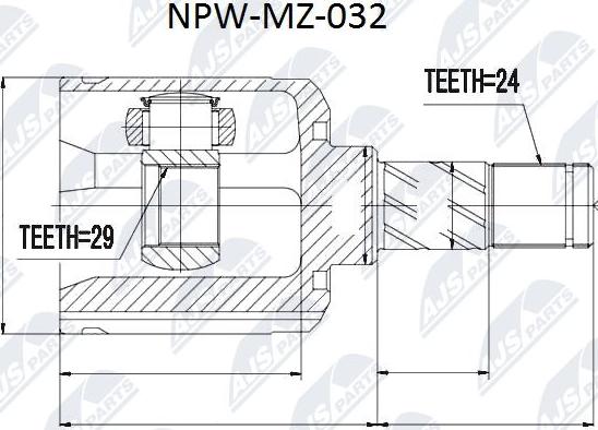 NTY NPW-MZ-032 - Jeu de joints, arbre de transmission cwaw.fr