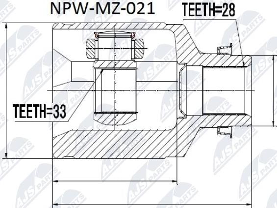 NTY NPW-MZ-021 - Jeu de joints, arbre de transmission cwaw.fr