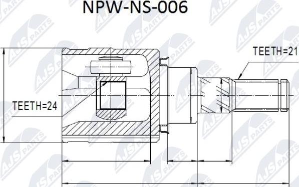 NTY NPW-NS-006 - Jeu de joints, arbre de transmission cwaw.fr