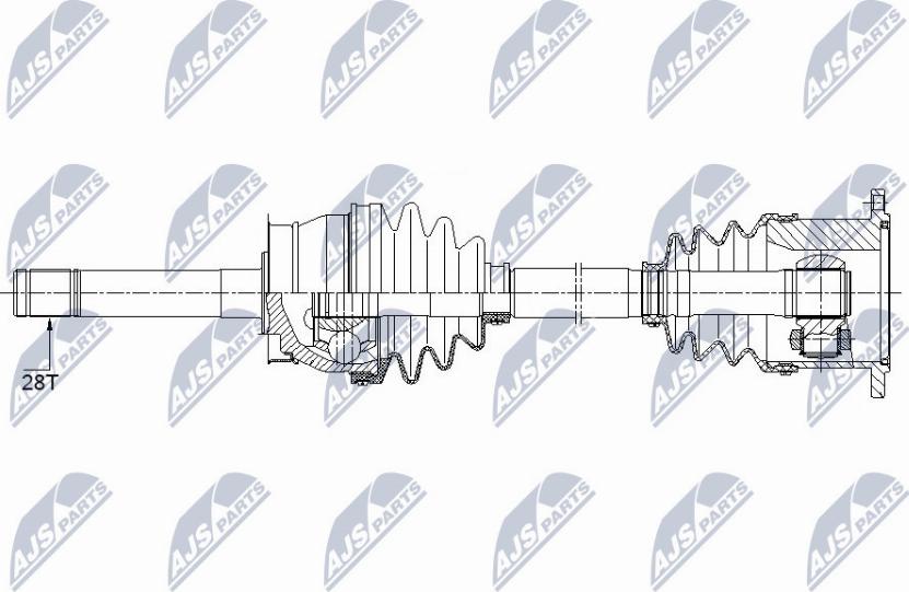 NTY NPW-NS-086 - Arbre de transmission cwaw.fr