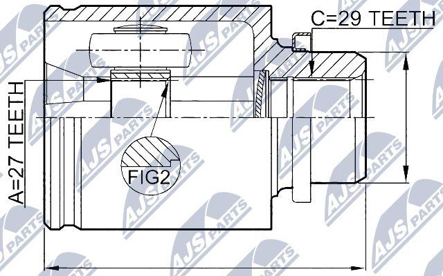 NTY NPW-NS-039 - Jeu de joints, arbre de transmission cwaw.fr