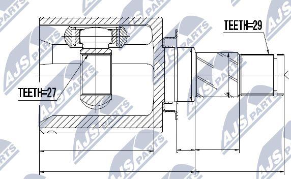 NTY NPW-NS-035 - Jeu de joints, arbre de transmission cwaw.fr