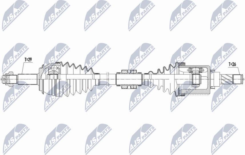 NTY NPW-NS-072 - Arbre de transmission cwaw.fr