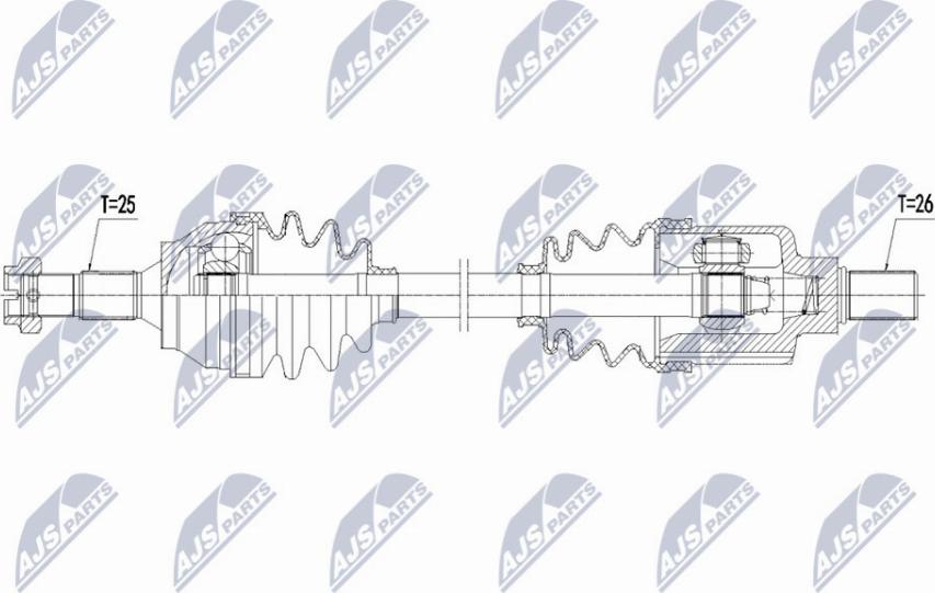 NTY NPW-PE-063 - Arbre de transmission cwaw.fr