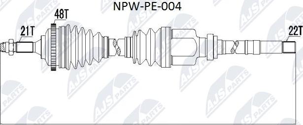 NTY NPW-PE-004 - Arbre de transmission cwaw.fr