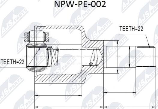 NTY NPW-PE-002 - Jeu de joints, arbre de transmission cwaw.fr