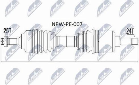 NTY NPW-PE-007 - Arbre de transmission cwaw.fr