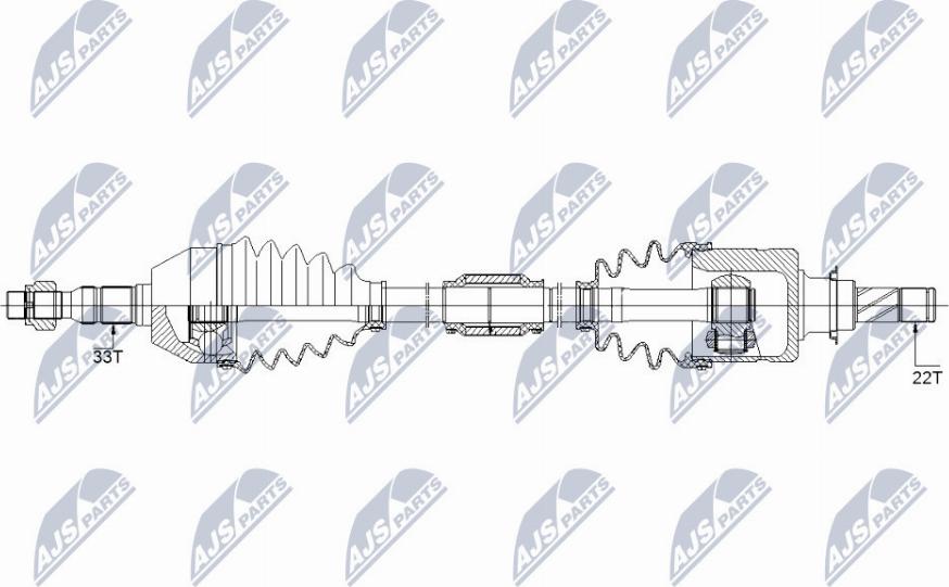 NTY NPW-PL-093 - Arbre de transmission cwaw.fr