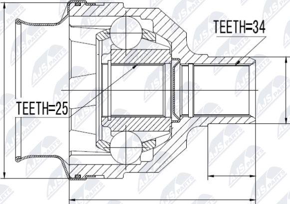 NTY NPW-PL-025 - Jeu de joints, arbre de transmission cwaw.fr