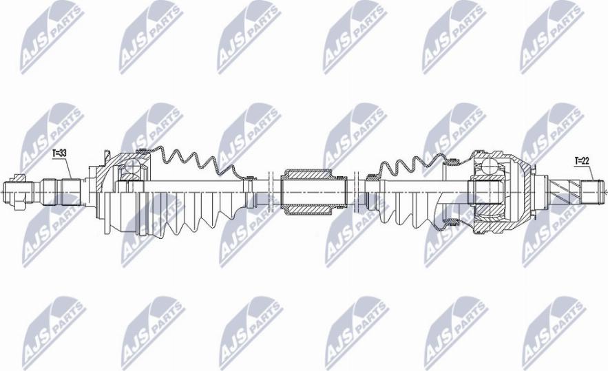 NTY NPW-PL-105 - Arbre de transmission cwaw.fr