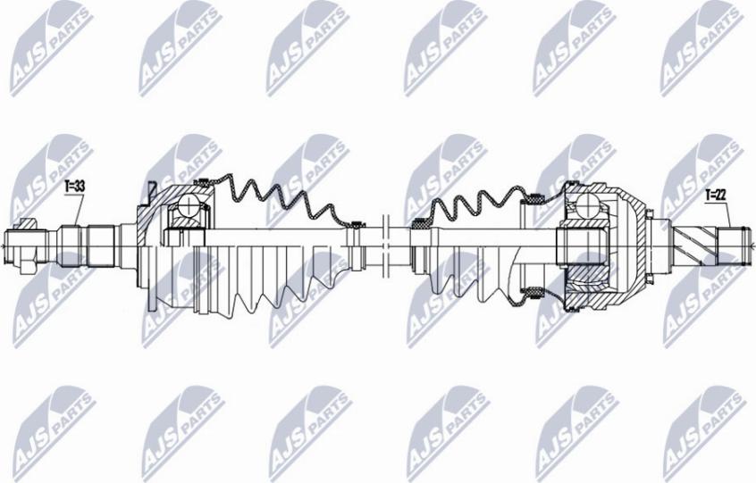 NTY NPW-PL-121 - Arbre de transmission cwaw.fr