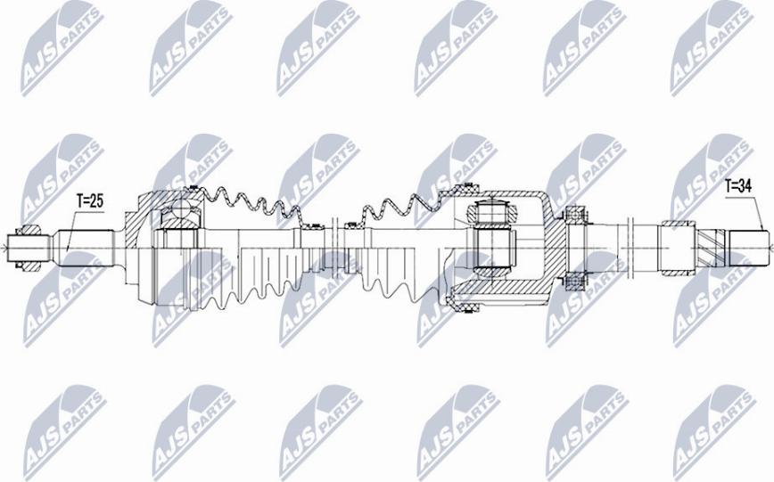 NTY NPW-RE-095 - Arbre de transmission cwaw.fr