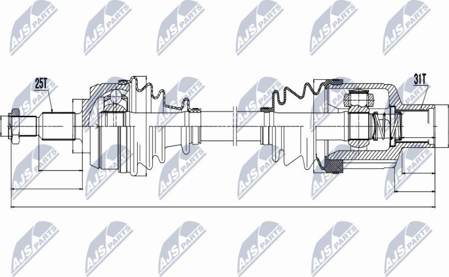 NTY NPW-RE-054 - Arbre de transmission cwaw.fr