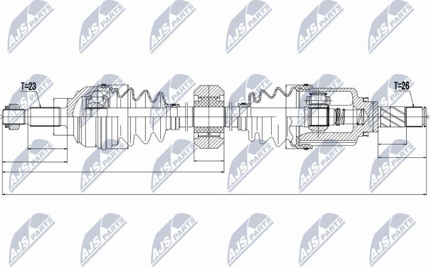 NTY NPW-RE-056 - Arbre de transmission cwaw.fr