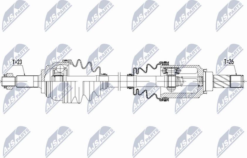 NTY NPW-RE-069 - Arbre de transmission cwaw.fr