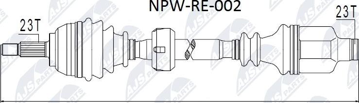 NTY NPW-RE-002 - Arbre de transmission cwaw.fr