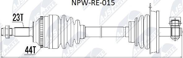 NTY NPW-RE-015 - Arbre de transmission cwaw.fr