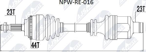 NTY NPW-RE-016 - Arbre de transmission cwaw.fr