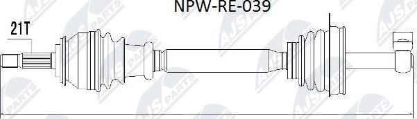 NTY NPW-RE-039 - Arbre de transmission cwaw.fr