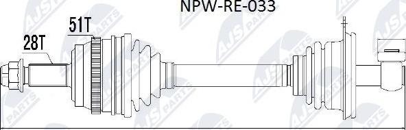 NTY NPW-RE-033 - Arbre de transmission cwaw.fr