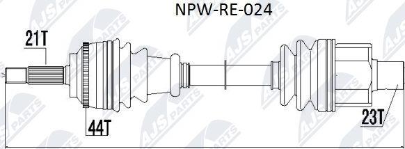 NTY NPW-RE-024 - Arbre de transmission cwaw.fr