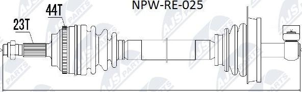 NTY NPW-RE-025 - Arbre de transmission cwaw.fr