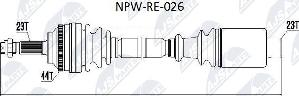 NTY NPW-RE-026 - Arbre de transmission cwaw.fr