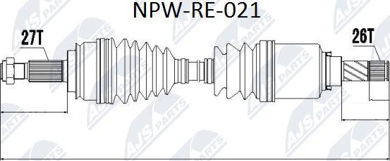 NTY NPW-RE-021 - Arbre de transmission cwaw.fr