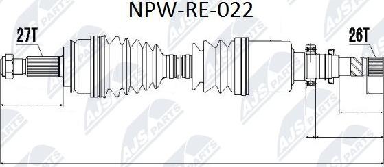 NTY NPW-RE-022 - Arbre de transmission cwaw.fr