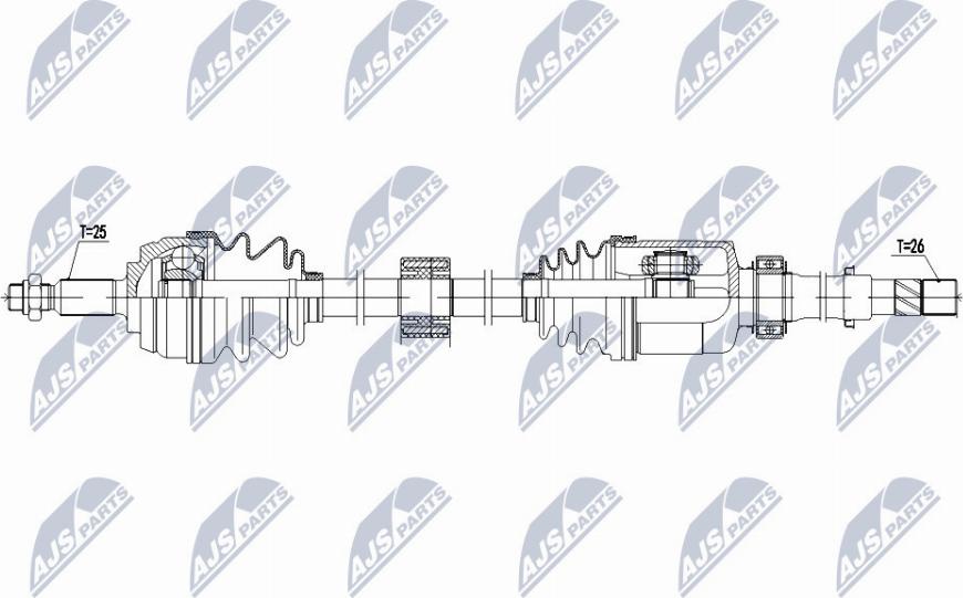 NTY NPW-RE-144 - Arbre de transmission cwaw.fr