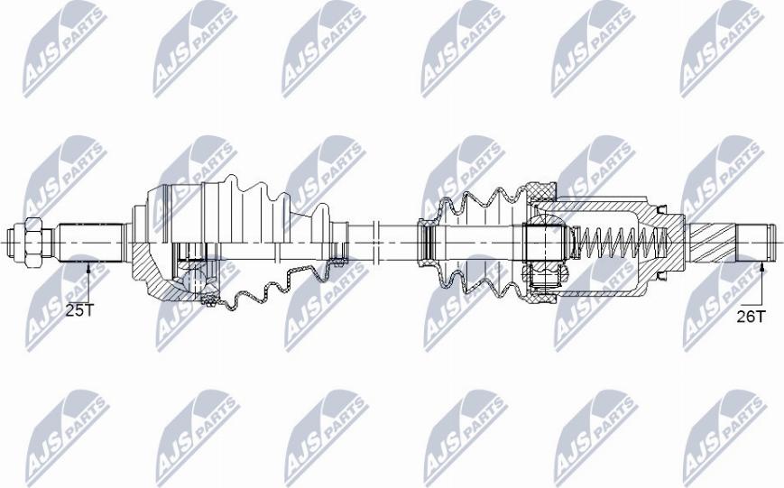 NTY NPW-RE-148 - Arbre de transmission cwaw.fr