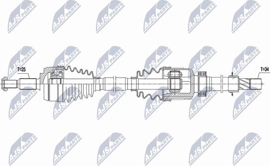 NTY NPW-RE-188 - Arbre de transmission cwaw.fr