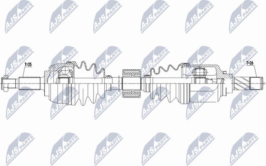 NTY NPW-RE-134 - Arbre de transmission cwaw.fr