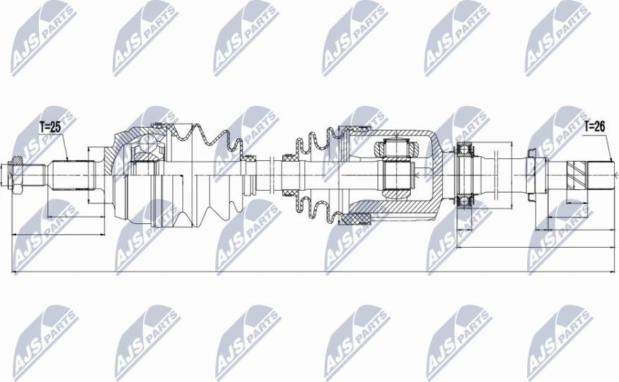 NTY NPW-RE-132 - Arbre de transmission cwaw.fr