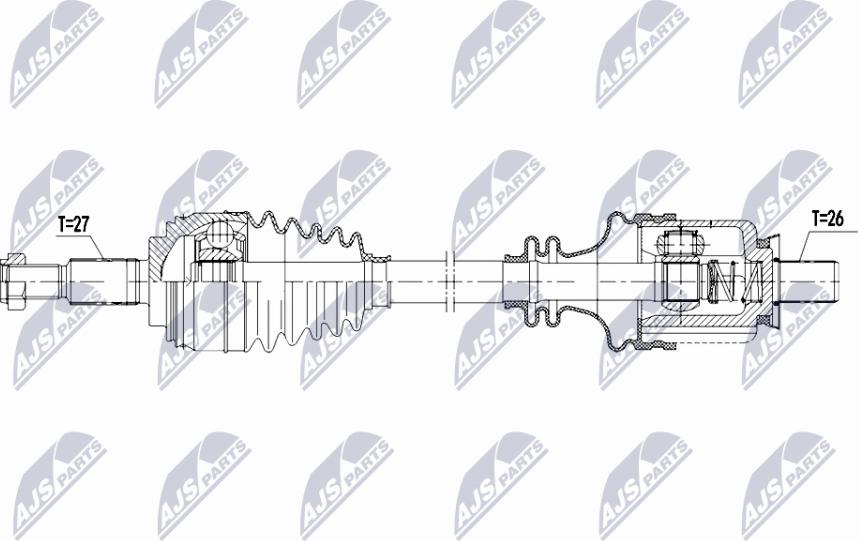 NTY NPW-RE-208 - Arbre de transmission cwaw.fr