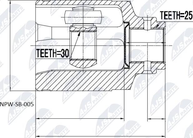 NTY NPW-SB-005 - Jeu de joints, arbre de transmission cwaw.fr