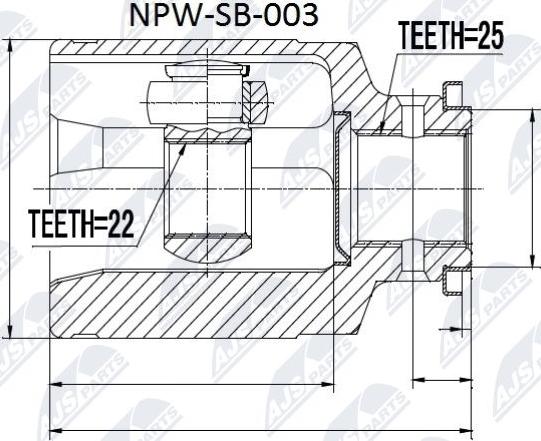 NTY NPW-SB-003 - Jeu de joints, arbre de transmission cwaw.fr