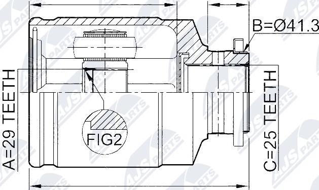 NTY NPW-SB-011 - Jeu de joints, arbre de transmission cwaw.fr