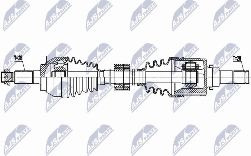 NTY NPW-SU-040 - Arbre de transmission cwaw.fr