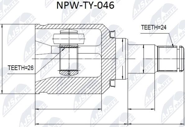 NTY NPW-TY-046 - Jeu de joints, arbre de transmission cwaw.fr