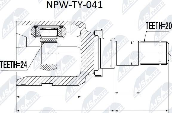 NTY NPW-TY-041 - Jeu de joints, arbre de transmission cwaw.fr