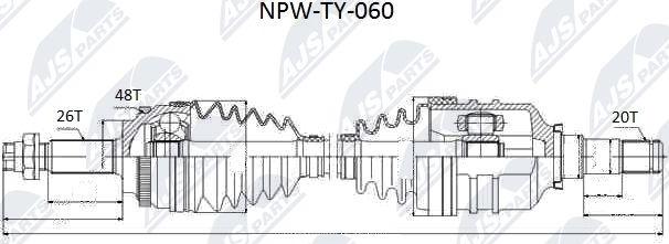 NTY NPW-TY-060 - Arbre de transmission cwaw.fr