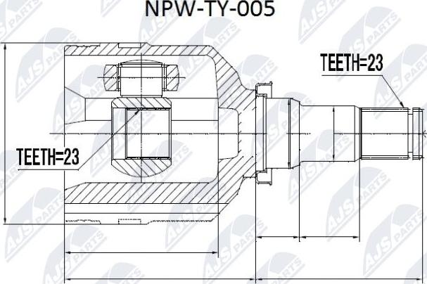 NTY NPW-TY-005 - Jeu de joints, arbre de transmission cwaw.fr