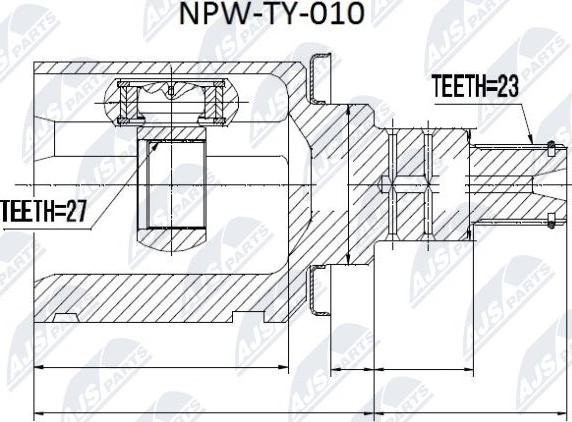 NTY NPW-TY-010 - Jeu de joints, arbre de transmission cwaw.fr