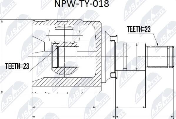 NTY NPW-TY-018 - Jeu de joints, arbre de transmission cwaw.fr