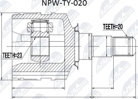 NTY NPW-TY-020 - Jeu de joints, arbre de transmission cwaw.fr